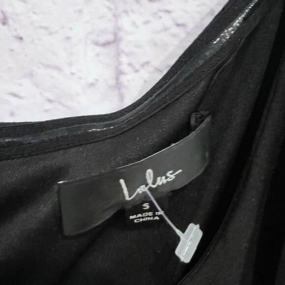 Lulus Black Behold My Love Black Off The Shoulder Twist Front Maxi Dress Small - Picture 8 of 11